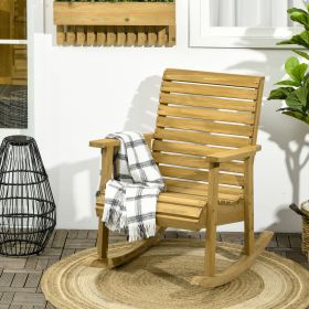 Outdoor Rocking Chair (Option: Brown-900x660x220 mm)